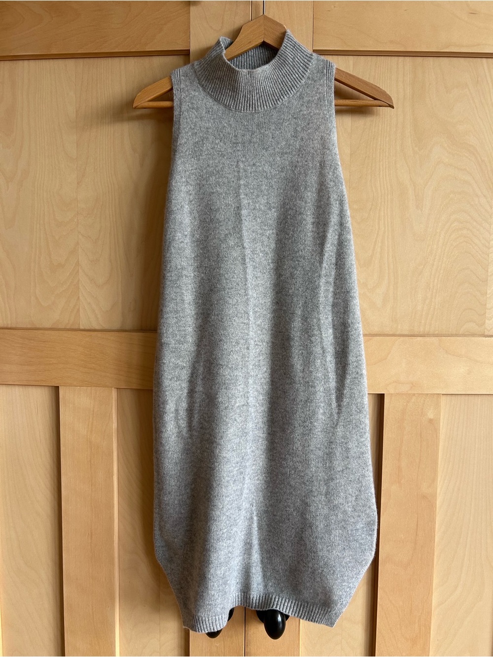 NakedCashmere Light Gray Cashmere Mock Neck Sweater